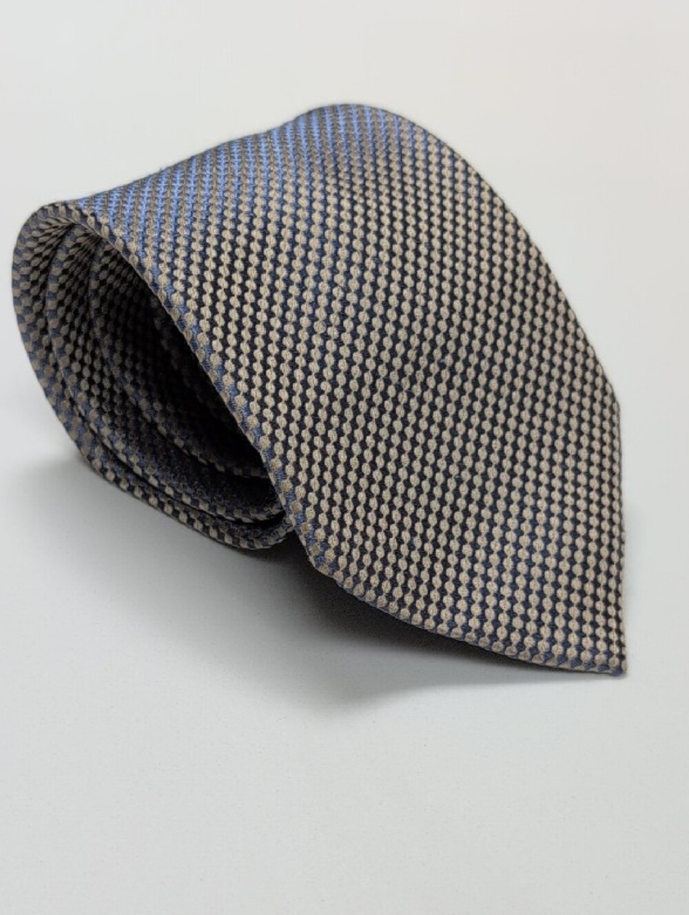 Charvet Blue/Silver Micro-Pattern Tie